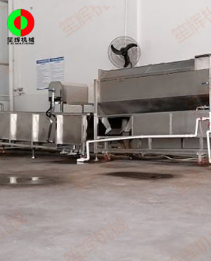 廣西客戶訂購的蔬果加工生產線設備安裝現場