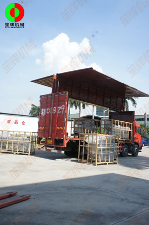 客戶訂購(gòu)的大批蔬果清洗處理生產(chǎn)線順利出貨交付客戶！