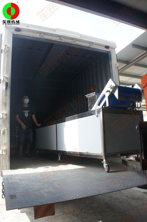 氣泡洗菜機專車發貨交付經銷客戶！