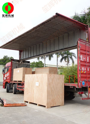 印尼客戶訂購的切菜機和毛刷清洗去皮機等設備出貨交付！